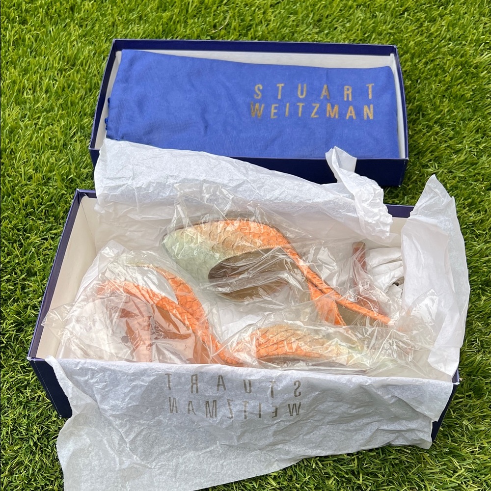 Stuart Weitzman Orangina Pantone Python size 5 1/2 - Picture 13 of 15